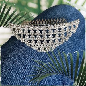 Bridal Comb Tiara with Rhinestones